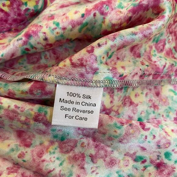 Parker NY Strapless Floral Print Silk Smocked Quilted Corset Mini Sundress - Picture 8 of 8